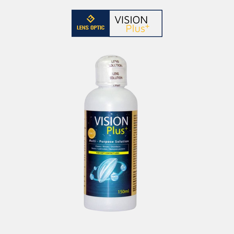 Dung Dịch Ngâm Kính Áp Tròng Vision Plus 360ml, Nước ngâm lens rửa kính áp tròng Hàn Quốc.