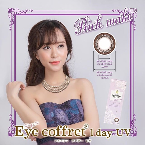 Kính áp tròng SEED 1 ngày màu Rich Make, lens SEED Eye Coffret 1 day UV- Lens Optic