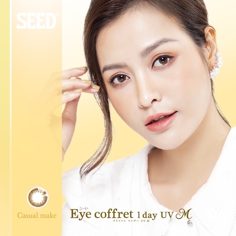 Kính áp tròng SEED 1 ngày màu Casual Make, lens eye coffret 1day UV -Lens Optic