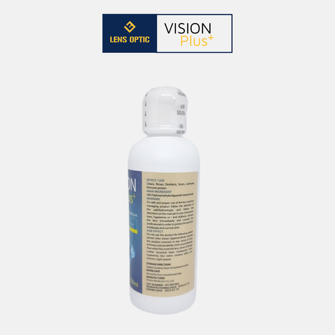 Dung Dịch Ngâm Kính Áp Tròng Vision Plus 360ml, Nước ngâm lens rửa kính áp tròng Hàn Quốc.
