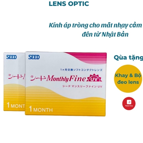 Kính áp tròng SEED 1 tháng không màu SEED Monthly Fine UV