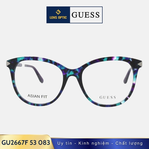 Gọng kính thép không gỉ Unisex, nam nữ GUESS GU2667F 53 083 chính hãng - LensOptic