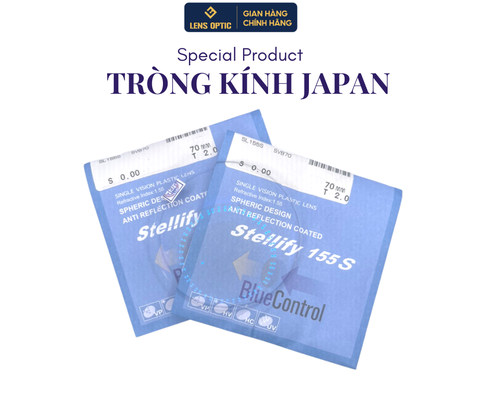 Tròng kính chống ánh sáng xanh Hoya Stellify Blue Control 1.55