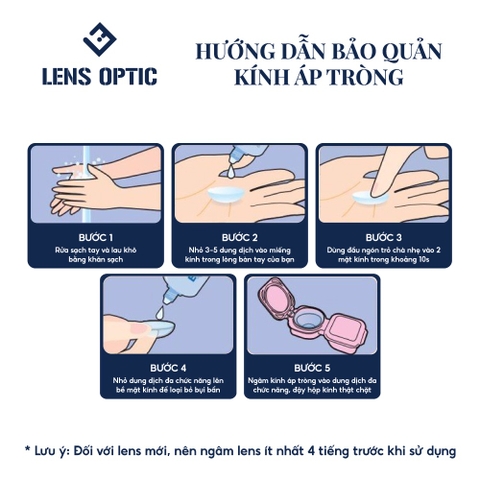 Kính áp tròng Mediclear - Úc trong suốt dùng 3 tháng -Lens Optic