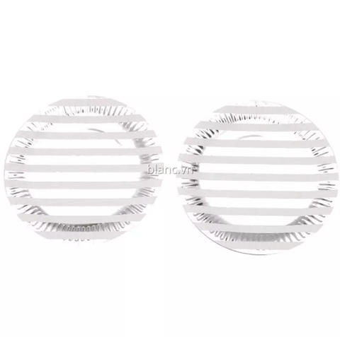 Set 10 đĩa giấy họa tiết kẻ sọc