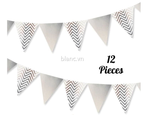 Set 2 băng rôn trang trí tiệc cờ tam giác
