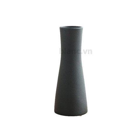 Bình gốm đen thắt eo