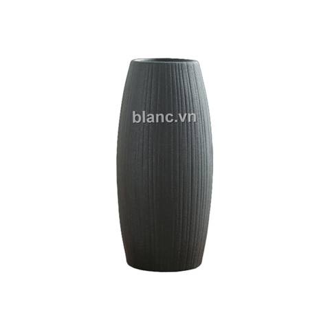 Bình sứ đen vân sọc đứng