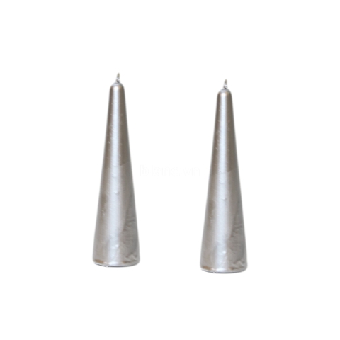 Set 2 Nến chóp bạc