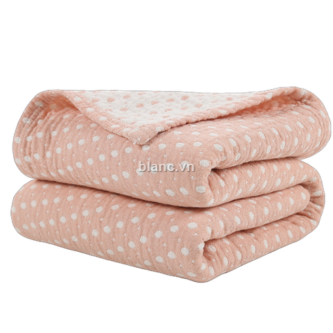 Chăn cotton họa tiết chấm bi