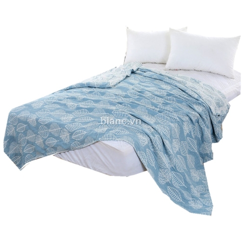 Chăn cotton họa tiết lá