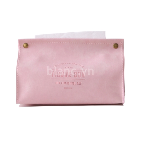Túi đựng giấy ăn giả da -tissue