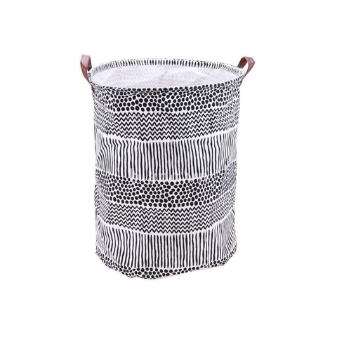 Giỏ canvas tròn họa tiết cỡ lớn