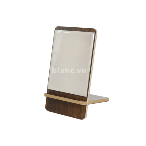 Gương gỗ chữ nhật màu walnut nhỏ