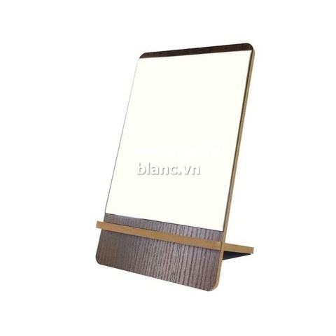 Gương gỗ chữ nhật màu walnut lớn