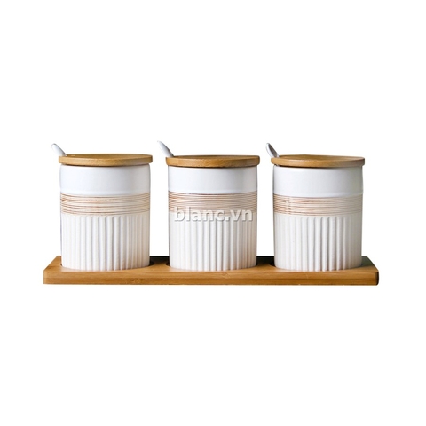 Hũ sứ đựng gia vị 3 lớp màu