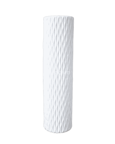 Bình gốm trụ búp màu trắng 45 cm