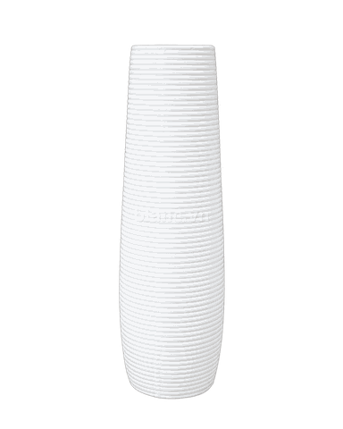 Bình gốm màu trắng vân ngang 45 cm