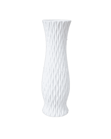 Bình gốm màu trắng thắt eo 45 cm
