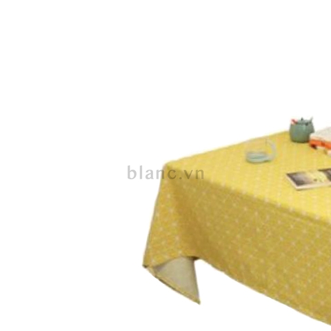Khăn trải bàn cotton kim cương vàng