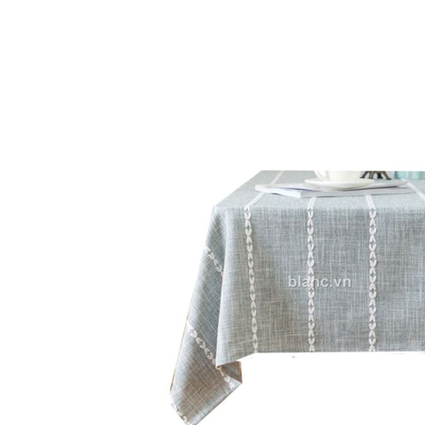 Khăn trải bàn linen sọc ren (bộ)