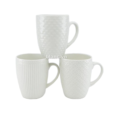 Set 3 ly sứ họa tiết