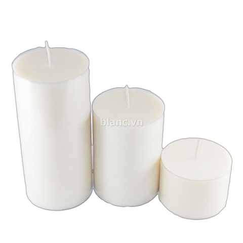 Set 3 nến trụ trắng