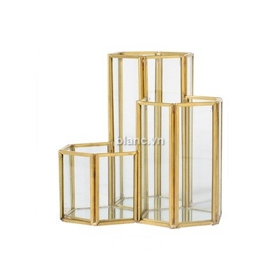 Ống đựng đồ 3 ngăn đáy gương