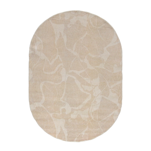 Thảm trải sàn Peach oval lông mềm