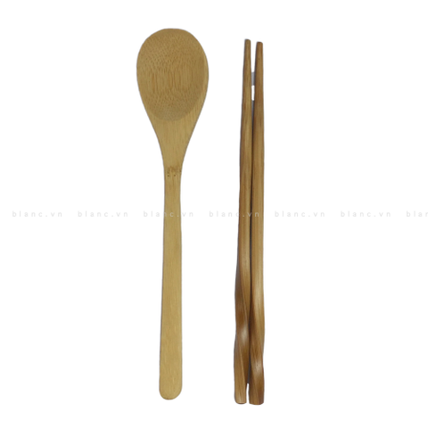 Set 2 món muỗng + đũa ăn tre