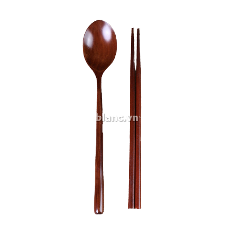 Set muỗng đũa gỗ bóng
