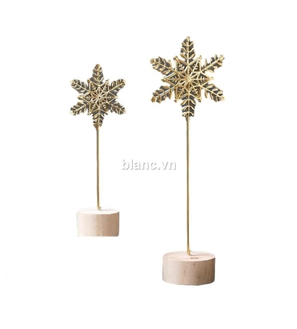 Set bông tuyết đế gỗ