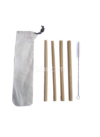 Set 4 ống hút tre (2 nhỏ + 2 lớn)