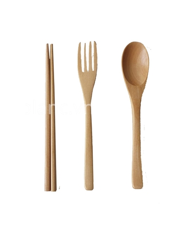 Set muỗng nĩa đũa gỗ