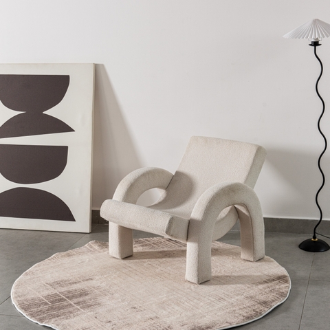 Thảm trải sàn Ariel tròn lông mềm