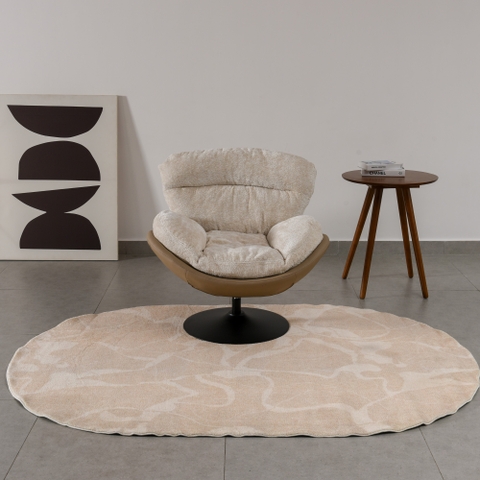 Thảm trải sàn Peach oval lông mềm