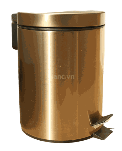 Thùng rác inox trụ đứng mạ màu 5L