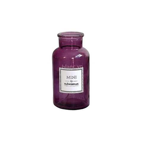 Bình thủy tinh màu dán chữ 500ml