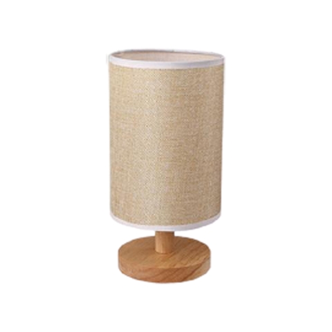 Đèn ngủ trụ tròn đế gỗ size nhỏ