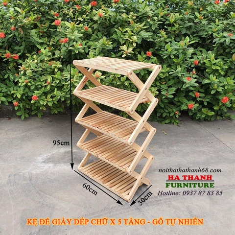 kệ dép chữ X 5 tầng