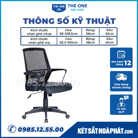 Thông số kỹ thuật ghế xoay văn phòng Hòa Phát GL229