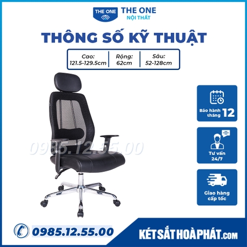 Thông số kỹ thuật ghế công thái học Hòa Phát GL309