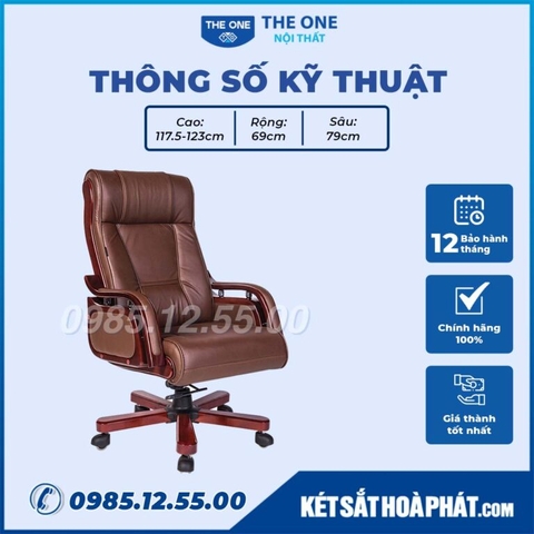 Thông số kỹ thuật ghế Hòa Phát TQ11 dành cho lãnh đạo cao cấp