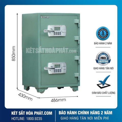 Két sắt Chống Cháy Century 2 tầng CF850T2 DT Gia Đình Dùng Tốt