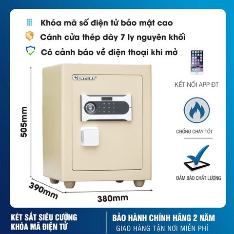 Két Sắt Siêu Cường Century SC60DT Plus – Khóa điện tử, kết nối app điện thoại