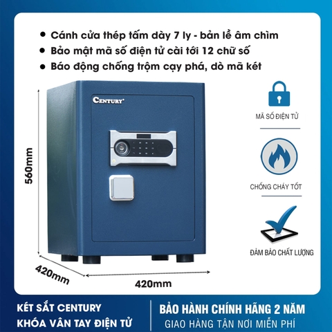 Két Sắt Siêu Cường Century MN65DT Khóa Điện Tử Chống Cháy