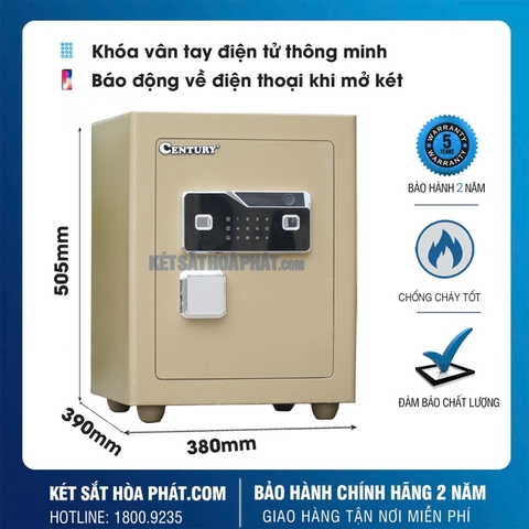 Két Sắt Vân Tay Điện Tử Century SC60VTDT Mini Chống Cháy Cao Cấp