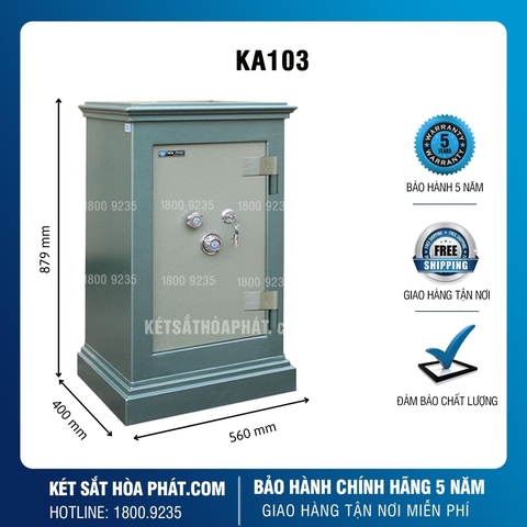 Két sắt Hòa Phát KA103 khóa cơ chống cháy