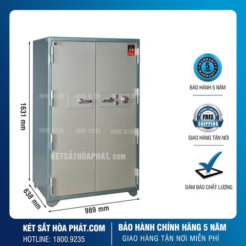 Két Sắt Hoà Phát Chống Cháy KS500K2C1 Khoá Cơ