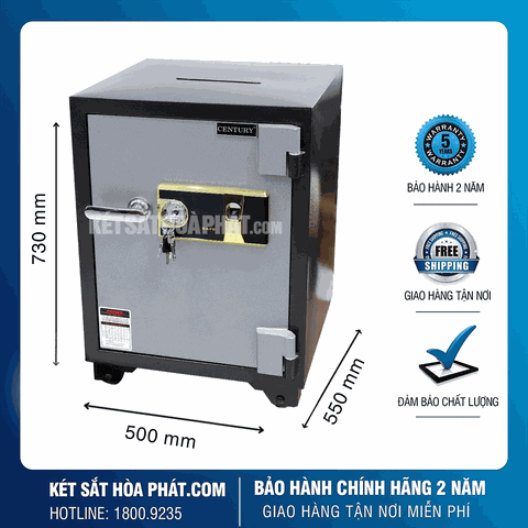 Két sắt vân tay công đức, thu ngân KCD730 khóa vân tay